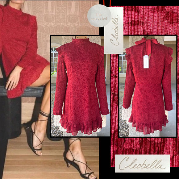 Cleobella Dixie Mini Dress In Kerala Block Print Size: L NWT - Picture 1 of 8